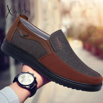 Xajzpa - Canvas Shoes Men Classic Loafers Casual Breathable Walking Flat Sneakers Plus Size